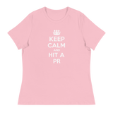 Keep Calm 100% Cotton - Women's Relaxed Fit Tee "Pink"